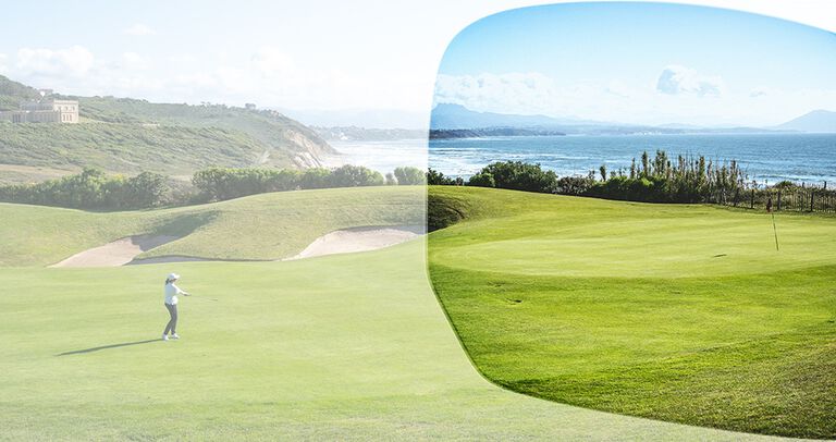 Boll&eacute;n golf-aurinkolasilinssit parantavat kontrastin&auml;k&ouml;&auml; ja tekev&auml;t pelaamisesta mukavampaa.