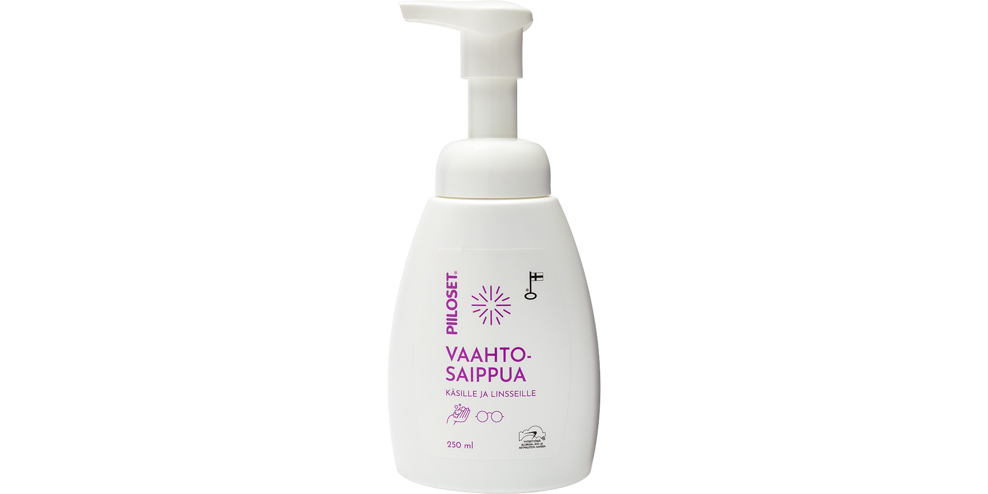 Piiloset Vaahtosaippua 250 ml k&auml;sisaippua piilolinssien k&auml;ytt&auml;jille